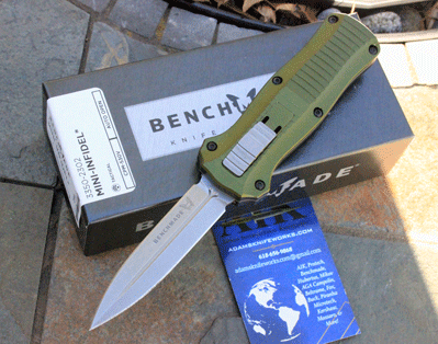 Limited Green Benchmade Mini Infidel Front Opener 3350-2302