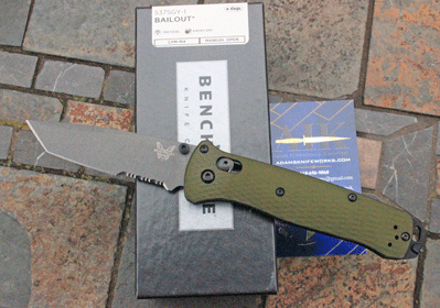 Benchmade 537SGY-1 BAILOUT Axis Manual Folder w/M4 Tool Steel