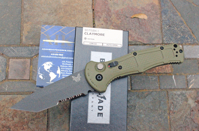 Benchmade Serrated CLAYMORE OD Green 9071SBK-1 Tanto Auto