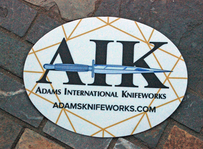 AIK Adams Knifeworks Limited Sticker w/ Gold Graphics