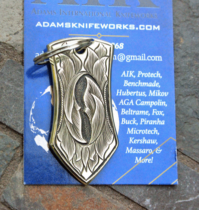 Handmade Engraved Brass Keychain by Andrew Adams