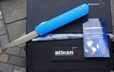 Boker Plus Special Blue KWAIKEN D/A FRONT OPENER AUTO w/D2