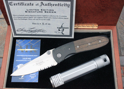 2002 Microtech LCC Manual Linerlock Signed by Greg Lightfoot