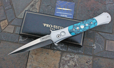 CUSTOM Protech/AIK Large Don w/Turquoise,Pearl,Abalone, & More!