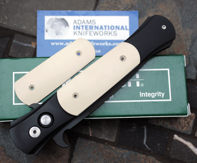 Ivory Micarta Scales for Protech Large Don Auto