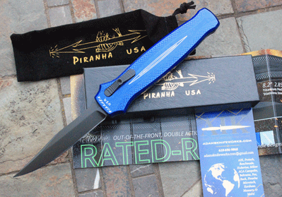 Piranha RATED R BLUE TACTICAL Front Opener w/154-CM Blade