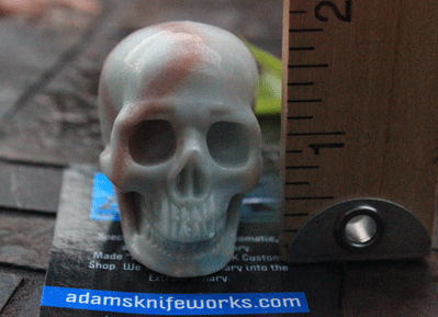 Hand Carved Stone Skull Head