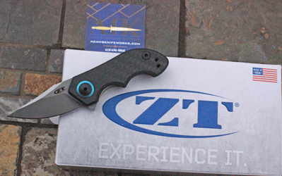 ZT Zero Tolerance 0022 Tim Galyean Mini Flipper w/Carbon Fiber