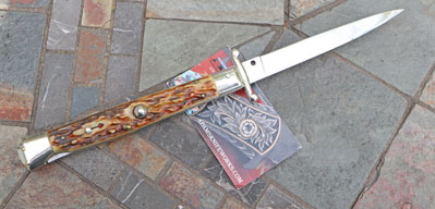 Vintage Italian 11" INOXID Swing Guard Classic w/ Stag