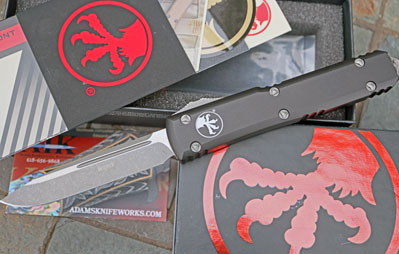 Microtech Ultratech S/E OTF w/ Apocalyptic Stonewash Elmax