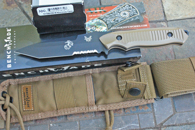Benchmade Desert Sand Elishewitz Nimravus USMC Serr Tanto