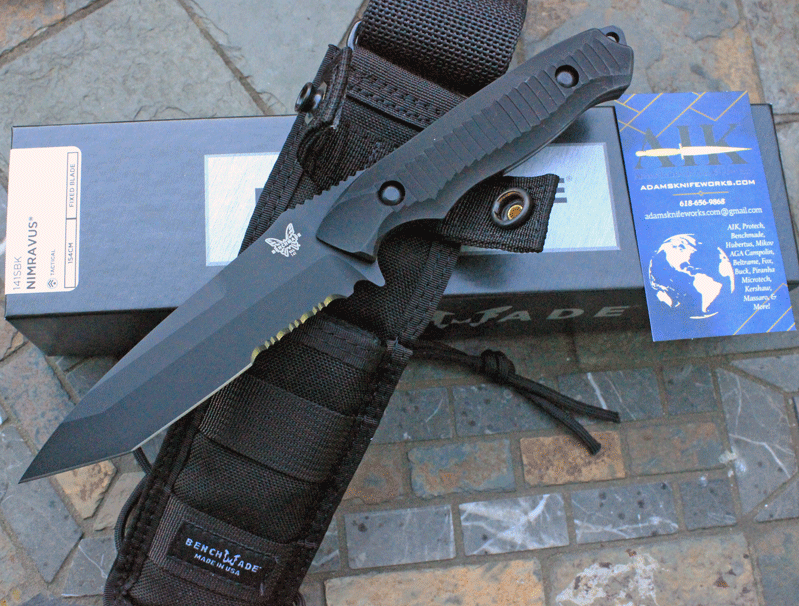 Benchmade Elishewitz Designed Nimravus Serr Tanto Model 141SBK, Adams International Knifeworks