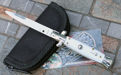 Early (90's) 6 1/4" Overall Open Italian w/White Perlex