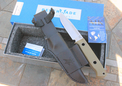 Benchmade Heavy Duty Fixed Blade BUSHCRAFT 163-1 w/ S30V