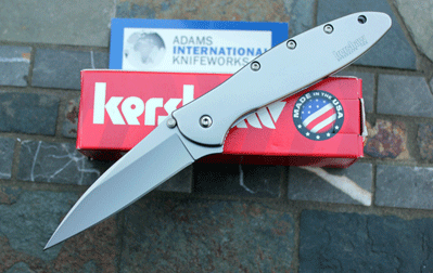 Kershaw \"Spring Assist\" Frame Lock \"LEEK\" Plain Edge Model 1660