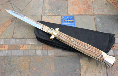 17 1/4" Italian JUMBO Classic w/Select Stag & Bayonet Blade