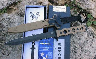 Benchmade Serrated Double Edged SOCP FIXED BLADE Dagger 185SBK-1