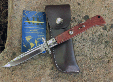 AKC Italian 9" Swing Guard Switchblade w/ Rosewood