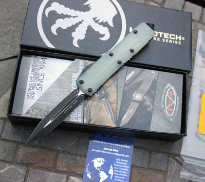 Microtech Signature Series Jade Top UTX-85 D/E Black Blade OTF