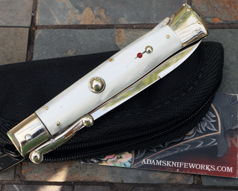 Early 9" Italian Classic Swing Guard w/White Perlex