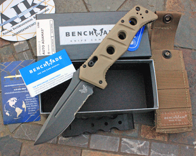 Benchmade AUTO ADAMAS SERRATED Sibert Model 2750SGY-3 Heavy Duty
