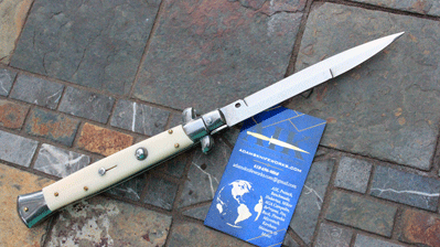 11" FRANK B Italian Classic with Ivory Perlex and Bayonet Blade