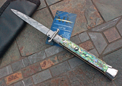 Custom Dagger Italian/AIK 11" Swing Guard w/ Paua & File Work