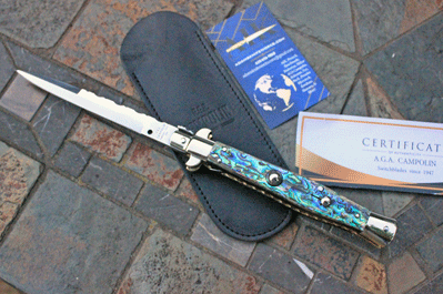 Campolin/AIK Pascotto 11" PICKLOCK WASP w/ Abalone & File Work