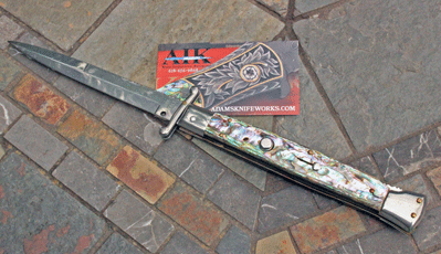 Italian Frank B 11" Swing Guard w/ Abalone & File Work