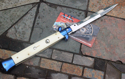 4mm 11" FRANK B Classic w/ Camel Bone & Blue Titanium