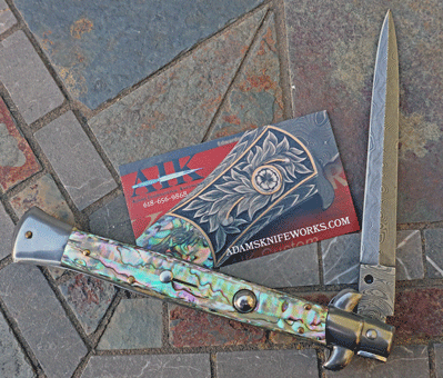 Italian 11" Frank B w/ Mosaic Abalone & Damascus