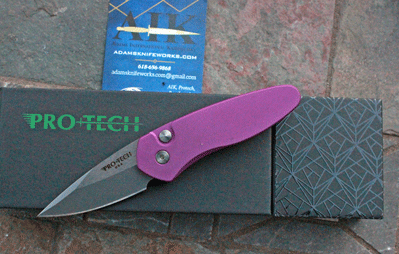 ProTech Model 2905-PURPLE SPRINT Mini Auto w/S35VN Stainless