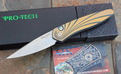 Protech Titanium 3D Wave NEWPORT w/ Two Tone Bronze/Green Frame