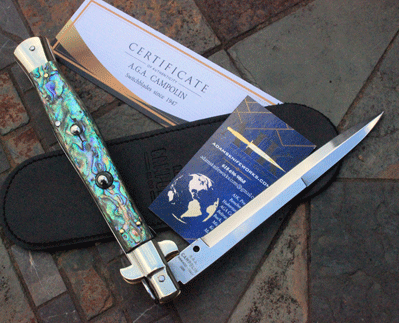 13" Campolin Pascotto WASP PICKLOCK w/ Abalone & File Work