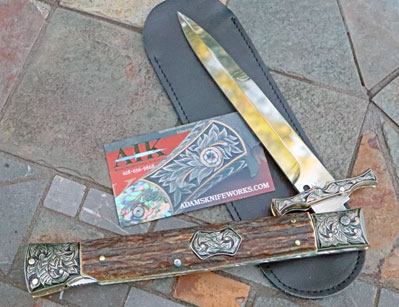 Hand Engraved & File Worked 13" Pascotto Batwing by Andrew Adams
