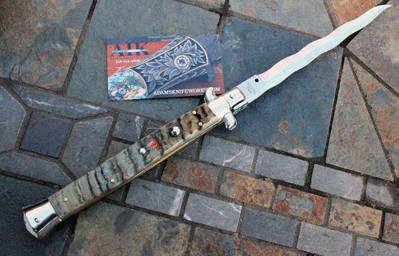 13" Italian Classic Stiletto w/ Ram's Horn & Kris