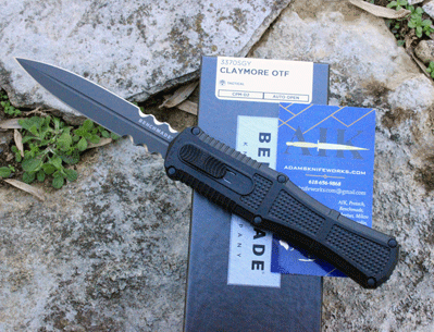 Benchmade Serrated CLAYMORE Front Opener 3370SGY w/ D2