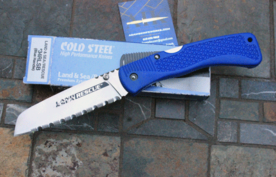 Cold Steel Special Blue LAND & SEA RESCUE Lockback Model 34RLSB