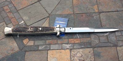 17 1/4" Italian JUMBO Classic w/Select Stag & Bayonet Blade
