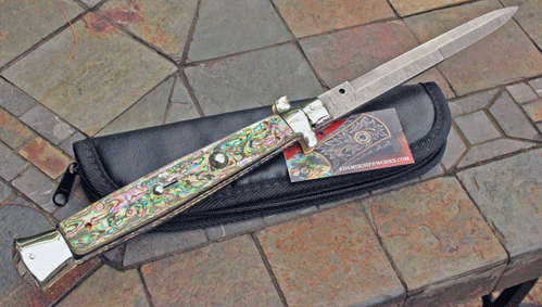Jumbo DAMASCUS AIK/Campolin Italian w/ Mosaic Abalone & More
