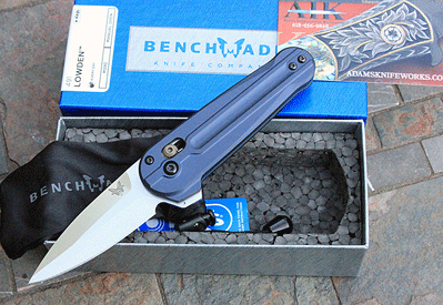 Benchmade Special Blue LOWDEN Dagger Axis Flipper w/M390