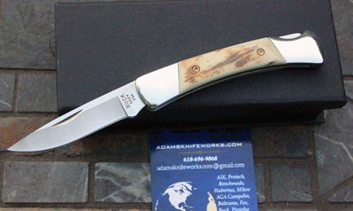 Buck/AIK Custom Prince Lockback Model 503 w/Mammoth Ivory Inlays