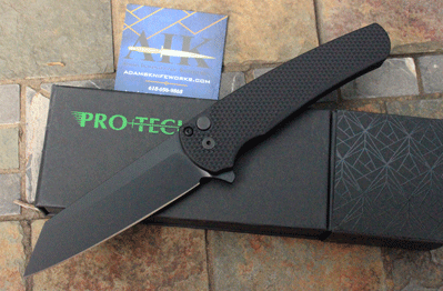 Protech Black Tac MALIBU 5206 TEXTURED HANDLE FLIPPER w/ 20CV