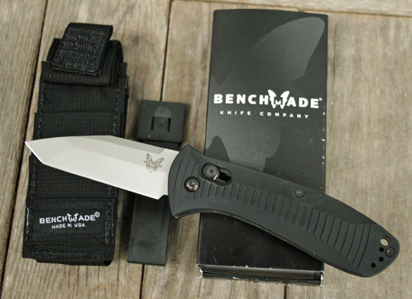 Benchmade Auto-Presidio Satin Plain Edge Tanto Axis Auto 5300