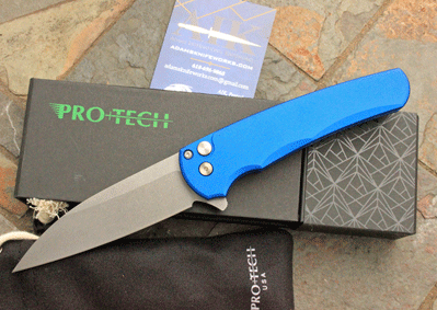Protech MALIBU Special Blue FLIPPER w/ Wharncliff Magnacut