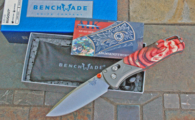 Custom Benchmade BUGOUT Axis Lock w/Crosscut Mammoth & S90V