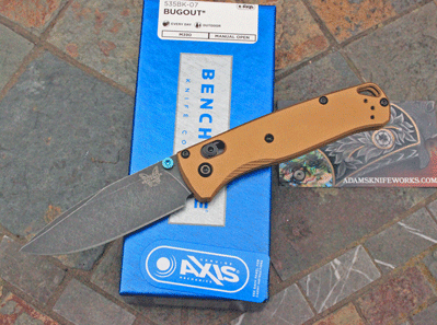 Benchmade 535BK-7 BUGOUT w/Burnt Brass Aluminum & M390
