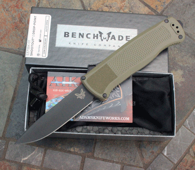 Benchmade 5371BK-01 Ranger Green SHOOTOUT D/A F/O w/ CPM CRUWEAR