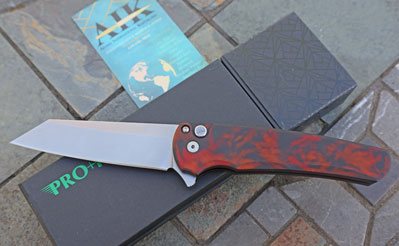 Protech MALIBU Del Fuego FLIPPER w/Magnacut Reverse Tanto