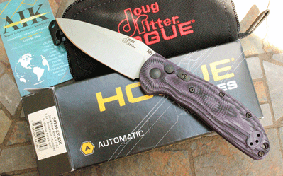 HOGUE Doug Ritter Auto-RSK w/ Purple G-Mascus G-10 & Safety